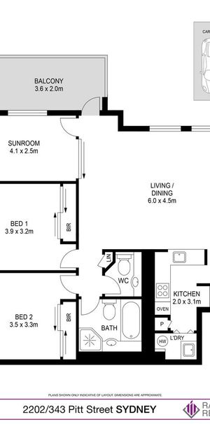 Stylish 2 Bed + Study Apartment with Sunroom in the Heart of the City - Photo 1