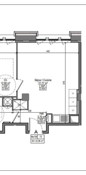 Location Appartement 2 pièces 42m² MARQUETTE LEZ LILLE 59520 - Photo 2