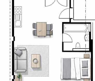 In Renovierung! Großzügige 1-Raum-Wohnung mit hochwertiger Ausstattung - Photo 1