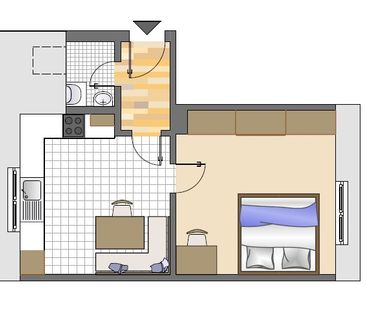 Demnächst frei! 1-Zimmer-Wohnung in Herten Westerholt - Foto 5