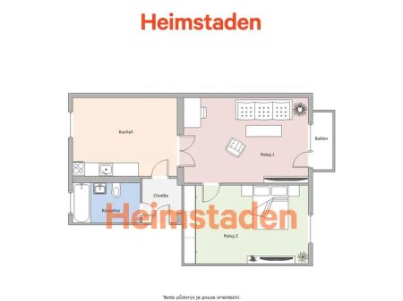 Pronájem bytu 2+1 48 m - Fotografie 5