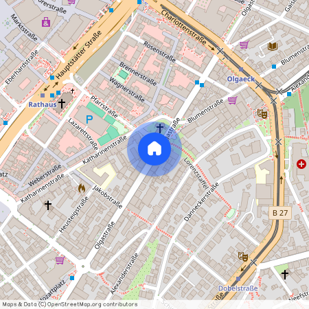 Olgastraße, 70182 Stuttgart - Stuttgart-Mitte