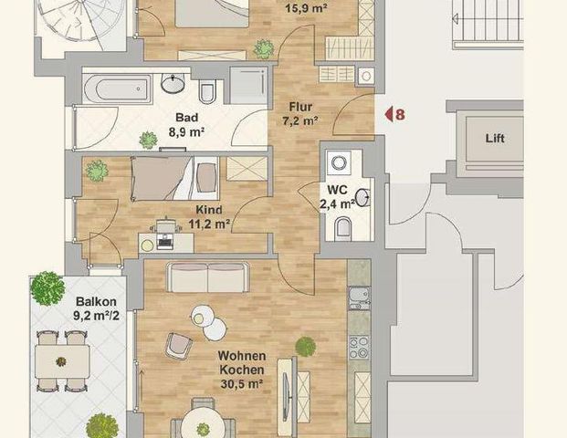 Sonnige 3-Raumwohnung als Erstbezug nahe der Elbe! - Foto 1