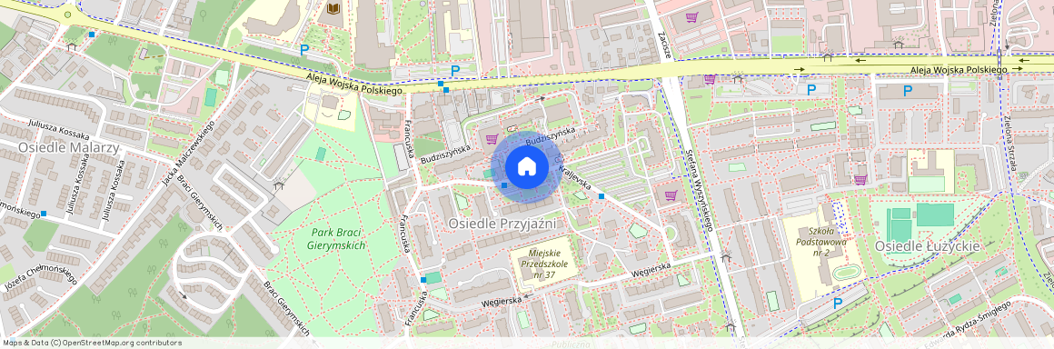 ul. Kraljevska, Osiedle Przyjaźni, Centrum, Zielona Góra, lubuskie