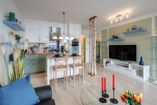 New building 2018: Like new furnished 2-room apartment in Freiham - only 1 minute from S-Bahn S8 - Foto 1