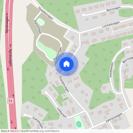 Djupdalsvägen, Skogås