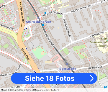 ELLER HELLE KOMF. WOHNUNG GROßE KÜCHE MIT EINBAUKÜCHE MÖGL. LAMINAT... - Foto 1