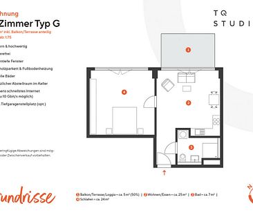 Ab Frühjahr 2025! Schöne 2 Zi-Wohnung mit großem Balkon im Herzen des Tabakquartiers - Photo 1