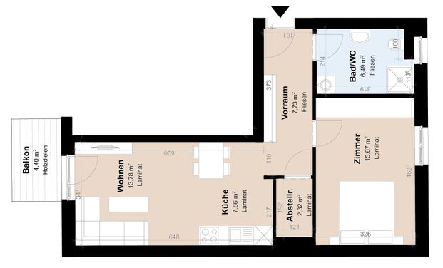 Geförderte 2-Zimmer-Wohnung im Neubau mit Balkon - Foto 1