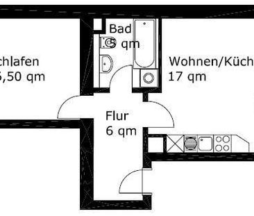 Einraumwohnung mit offener Wohnküche ink. EBK und sep. Schlafbereich - Foto 3