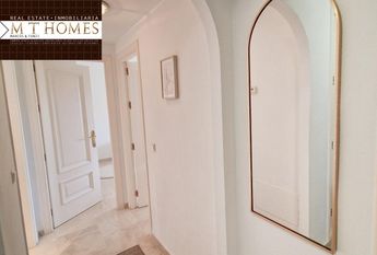 FULLY FURNISHED FRONTLINE GOLF APARTMENT WITH LARGE TERRACE BEAUTIFUL VIEWS - POOL AND A GARAGE