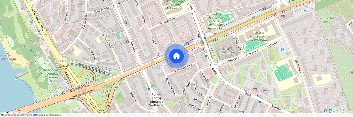 Warszawa, Praga-Południe, Praga-Południe, Saska, Kępa, Aleja, Stanów, Zjednoczonych