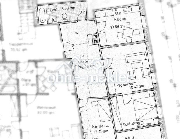 3-Zimmer DG-Wohnung in der Kernstadt - WG geignet (Whg 7014) - Foto 1