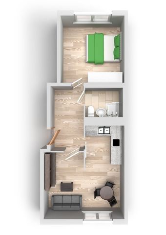 2-Raum-Wohnung Erich-Kästner-Straße 4 - Foto 3