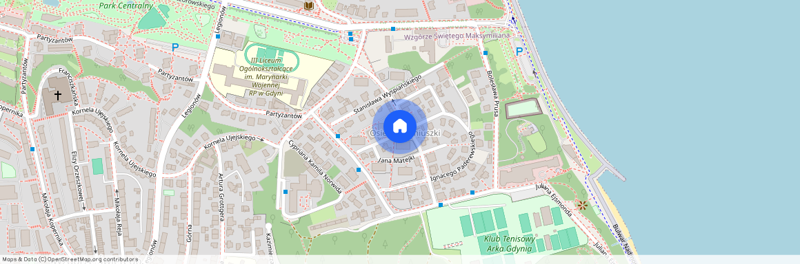 ul. Fryderyka Chopina, Wzgórze Św. Maksymiliana, Gdynia, pomorskie