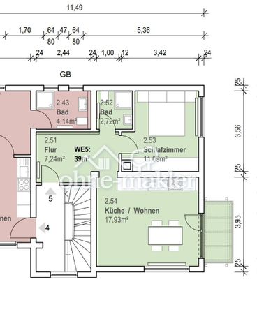 Nussloch Zentr. Erstbezug sanierte Wohnungen 1 - 3 Zimmer mit 35, 40, 60 oder 70 QM zu vermieten - Photo 2