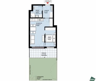 Schöne 1,5-Zimmer Wohnung mit Terrasse und Garten (Beispielfotos) - Foto 4