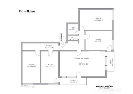 Große, sonnige 4-Zimmer-Wohnung in Parsch - Foto 4