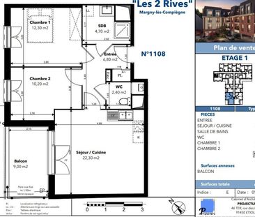 location Appartement T3 DE 58.7m² À MARGNY LES COMPIEGNE - Photo 2