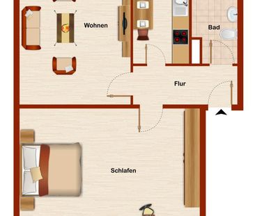 2-Zimmer-Wohnung in Hamm-Herringen mieten - Photo 2