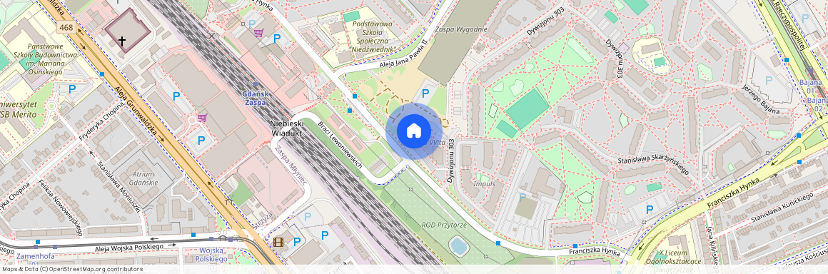 ul. Franciszka Hynka, Zaspa-Młyniec, Gdańsk, pomorskie