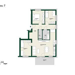 Erstbezug - Lichtdurchflutete 4-Zimmer-Wohnung im Obergeschoss mit Balkon - Foto 2