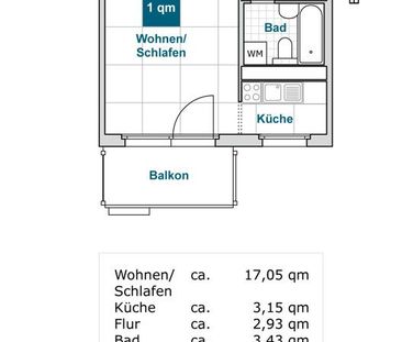 1-Zimmerwohnung mit Balkon im 1.OG! - Foto 4