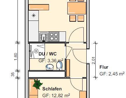 Schicke 2 Raum Wohnung mit Einbauküche - Foto 1
