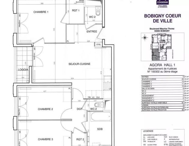 location Appartement T4 DE 80.9m² À BOBIGNY - Photo 1