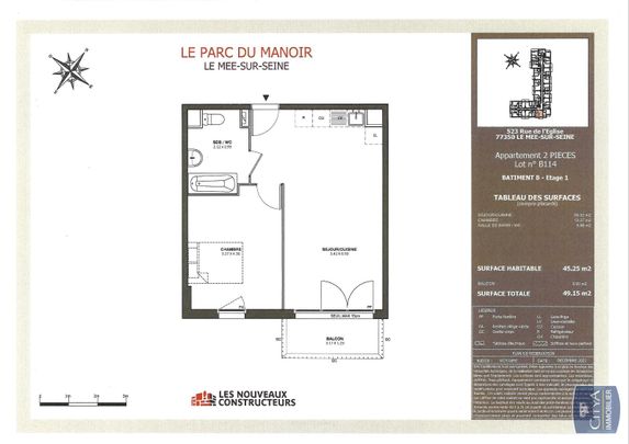 Location Appartement 2 pièces 45m² LE MEE SUR SEINE 77350 - Photo 1