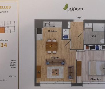 Location Appartement 2 pièces 42m² LINSELLES 59126 - Photo 3