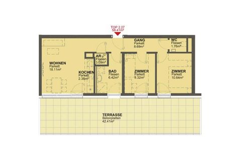 AKTION - Ein Monat Mietfrei -3 Zimmer DG Wohnung mit 42m² Dachterrasse ab sofort verfügbar - Foto 5