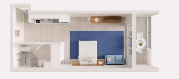 Studio Balcony - Photo 1