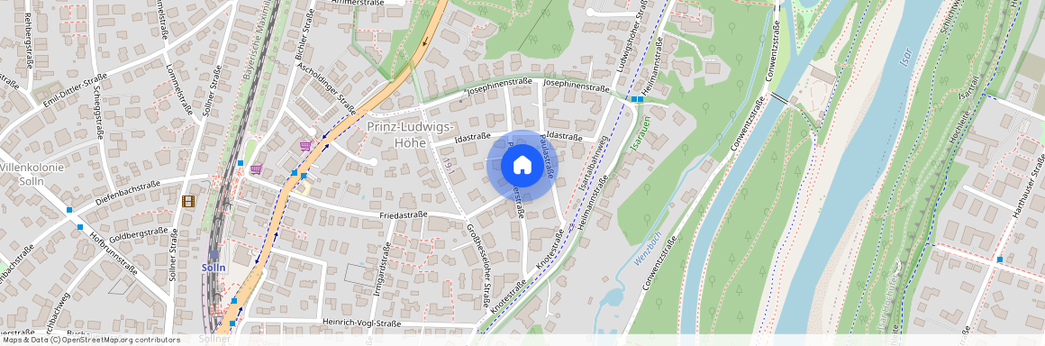 Pössenbacherstraße, 81479 München Solln ca. 7, 3 km south-west of Munich-center