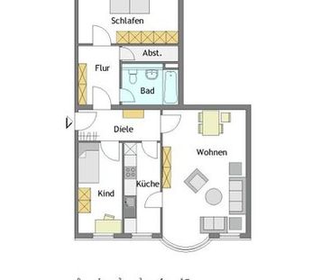 3-Zimmer-Wohnung in Mülheim-Broich - Photo 1