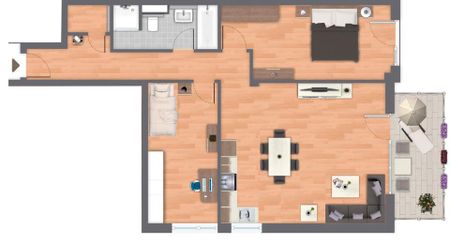 Schöne moderne 3-Zimmer-Wohnung mit Terrasse - Photo 4