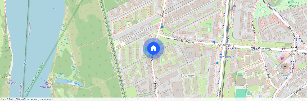 ul. Odkryta, Nowodwory, Białołęka, Warszawa, mazowieckie