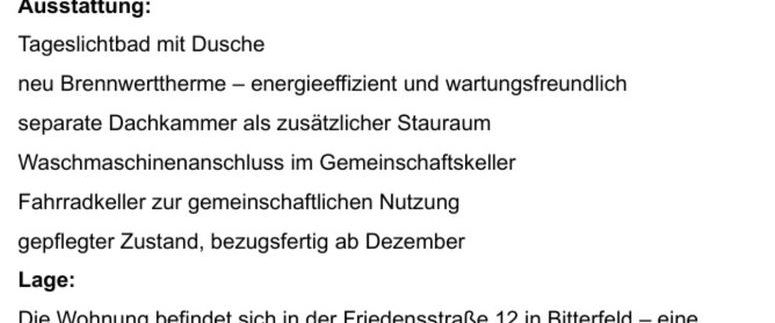 Charmante 2-Raum-DG-Wohnung in Bitterfeld – für eine Person - Foto 1