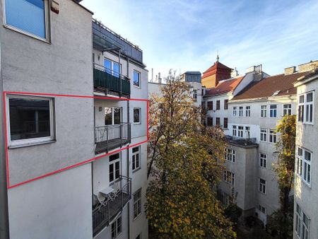 Wunderschöne ruhige Wohnung im 4.OG mit Balkon, Innenhoflage, nahe altes AKH, mit Garagenoption - Foto 3