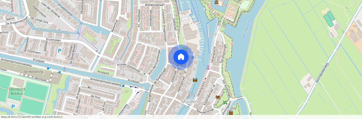 Zeestraat 48, Vesting Muiden, 1398BA