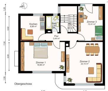 Dreizimmerwohnung in Stettfeld, schön, hell und zentral gelegen - Photo 1