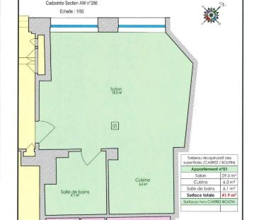 Appartement à louer 1 pièce 41.9m² - Photo 2