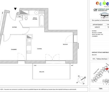 location Appartement T2 DE 44.31m² À TOULOUSE - Photo 3