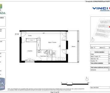 Appartement à louer 2 pièces 44.73m² - Photo 3