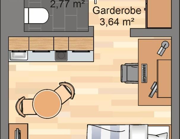 Demnächst frei! 1-Zimmer-Wohnung in Bremen - Foto 1
