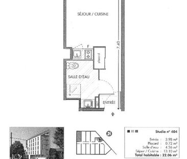 Location Appartement 1 pièce 22m² CENON 33150 - Photo 2