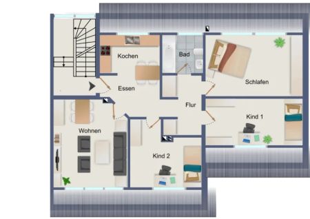 Familienfreundliche 4 Zimmer Dachgeschoss Wohnung in Dibbesdorf - Photo 4