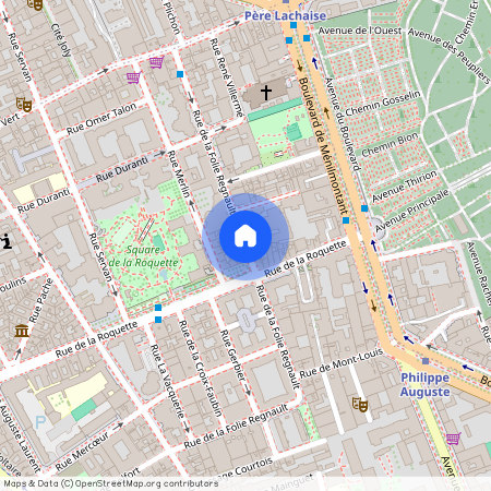 Passage de la Folie Regnault entre rue de la Folie Regnault et boulevard de Menilmontant 75011 Paris (11e arrondissement)