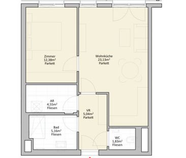 Moderne 2-Zimmer-Wohnung mit Balkon – Laaer Wald 1, 1100 Wien - Photo 6