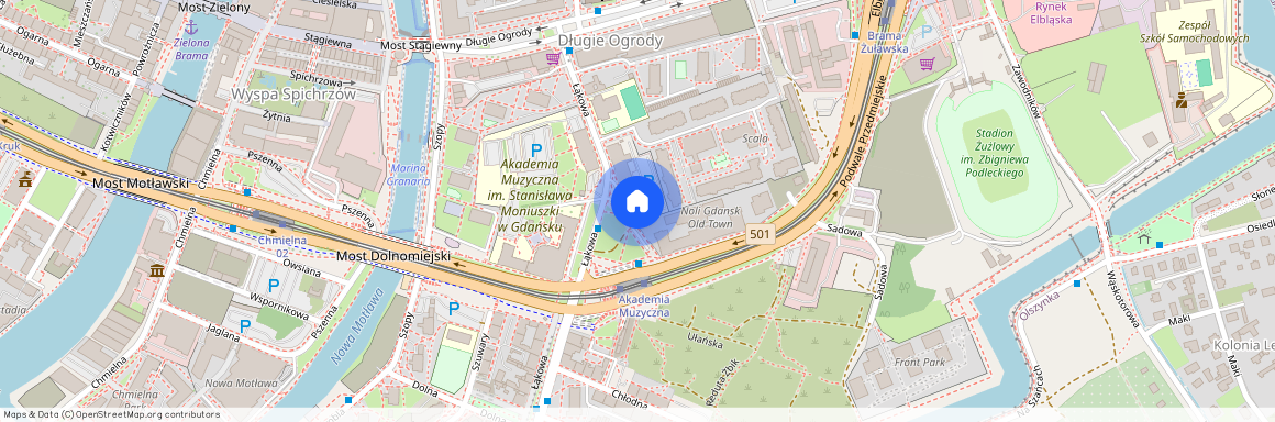 ul. Łąkowa, Śródmieście, Gdańsk, pomorskie